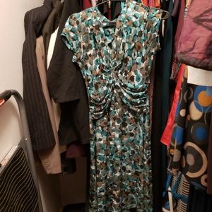 Cute work dress blue dots